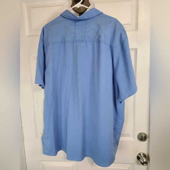 (653) Magellan Men's Short Sleeve Outdoor Sportswear Shirt, Size: 3XL, Blue - Picture 10 of 11